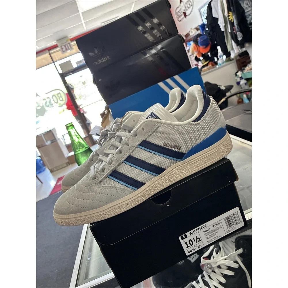 Adidas Busenitz Pro Skate Shoes JH8123 Grey/Dark Blue/White Size US 10.5 New